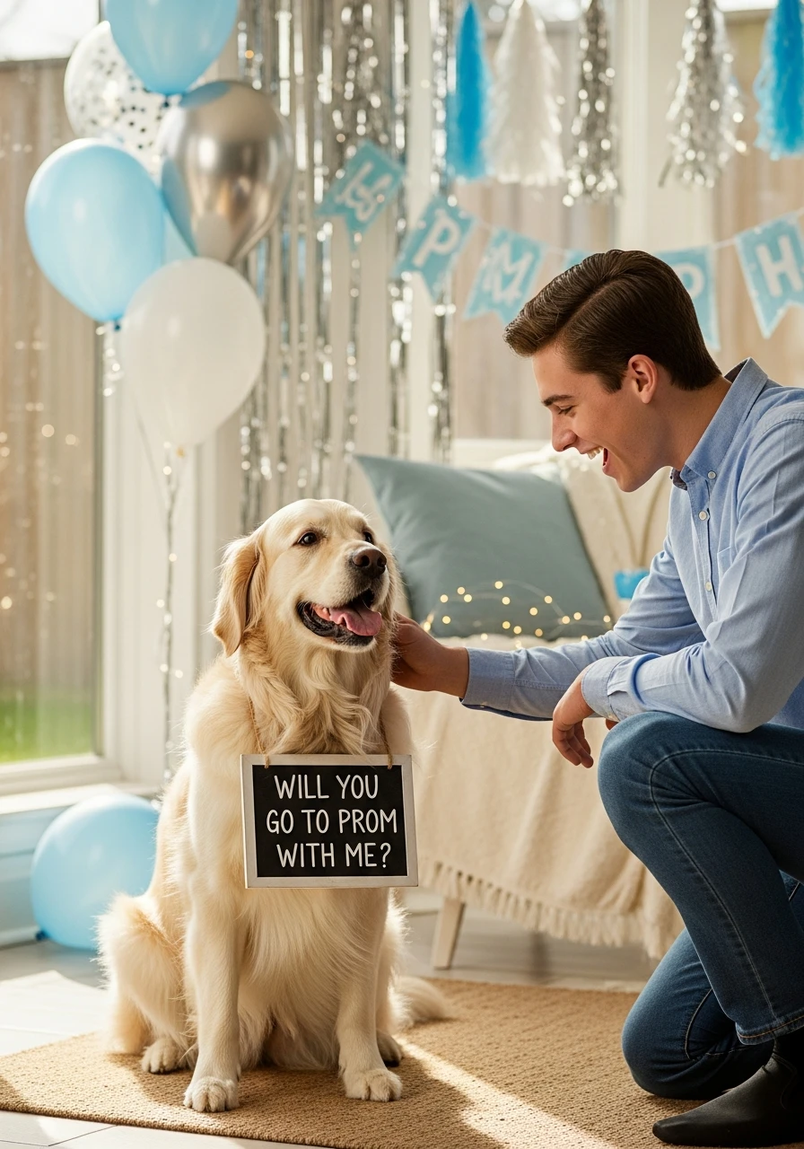 Furry Friend Prom Ask - Promposal Ideas for Him