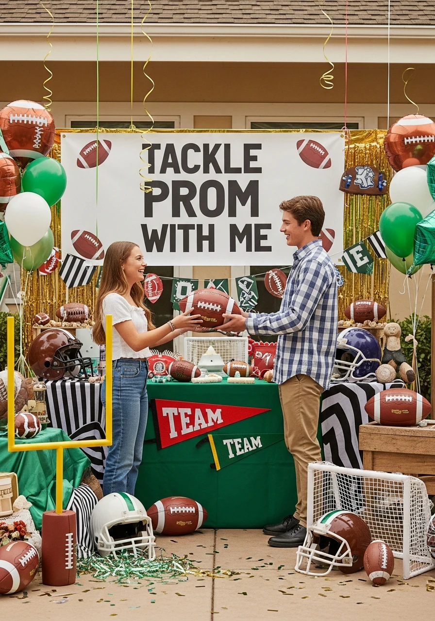 Tackle Prom With Me - Promposal Ideas for Him