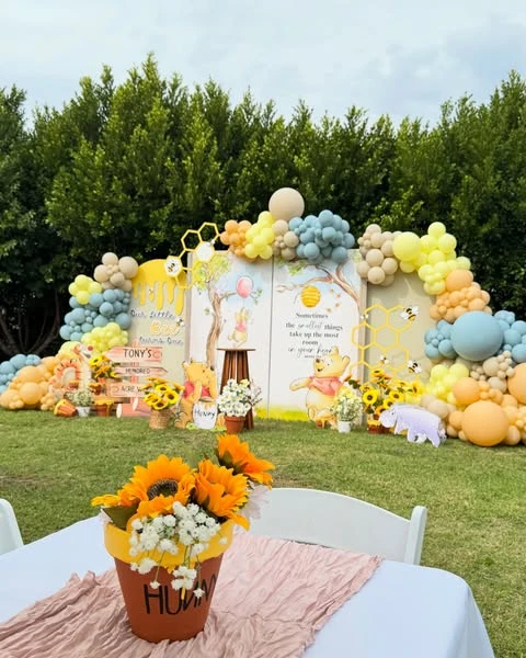5. Storybook Backdrop with Sunflowers