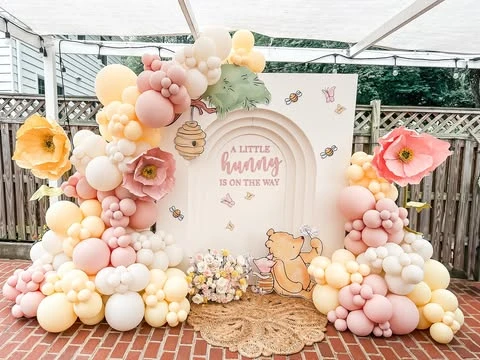 9. Pink and Yellow Floral Arch