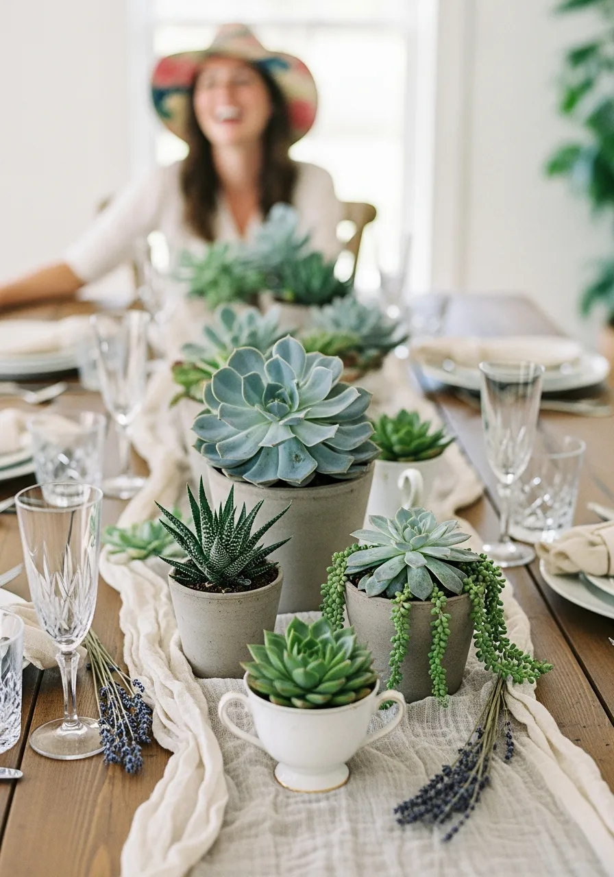 22. Mini Succulent Centerpieces