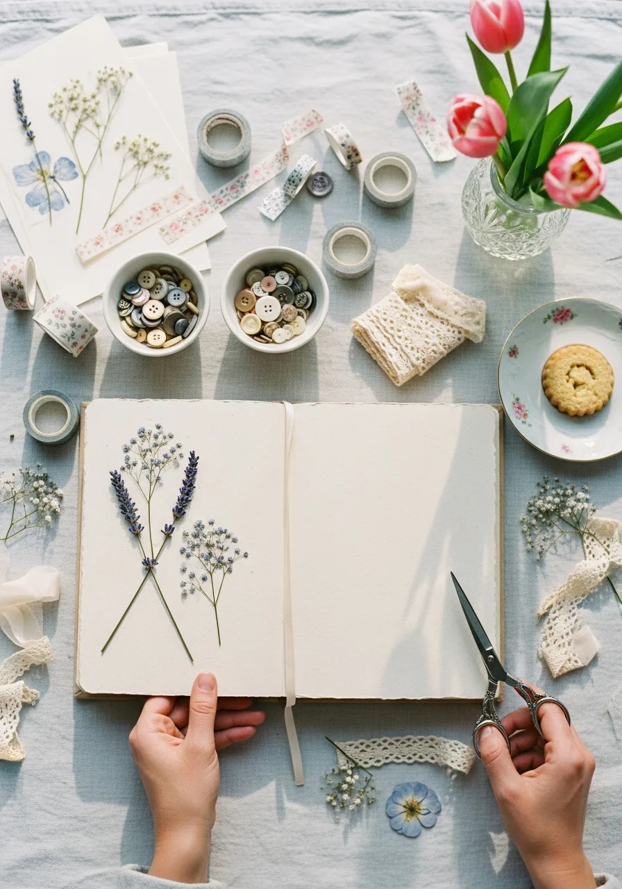 25. DIY Scrapbook Station