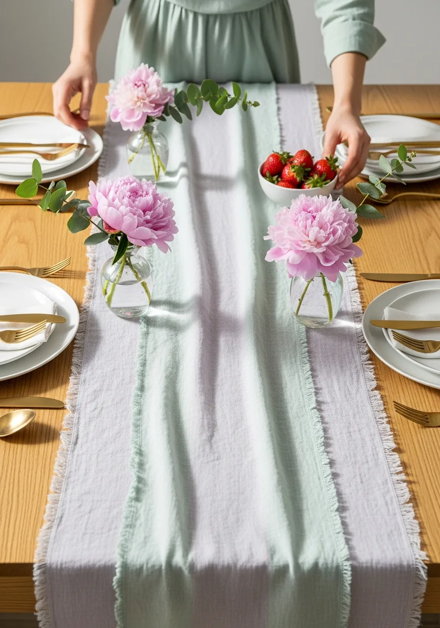 27. Pastel Table Runner