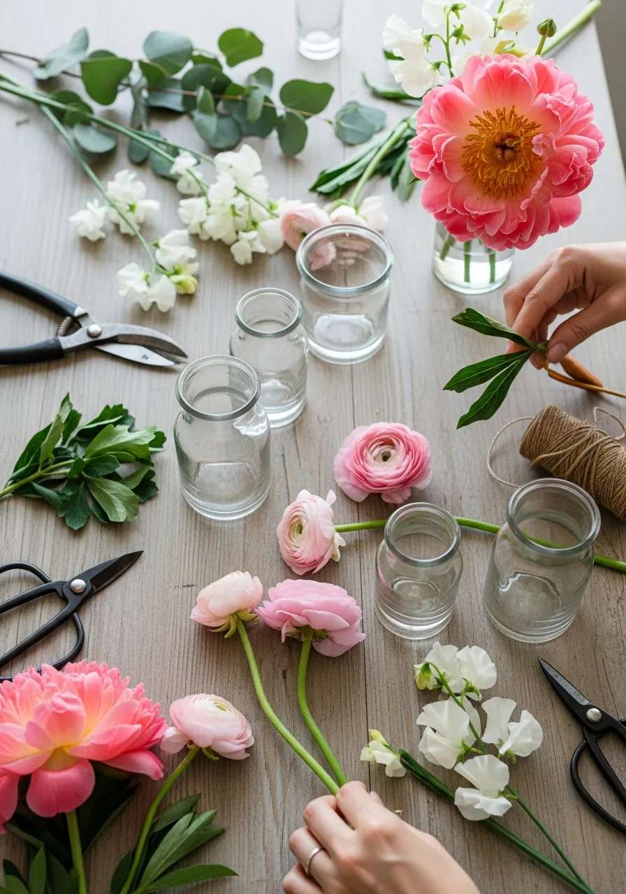 3. Floral Arranging Station