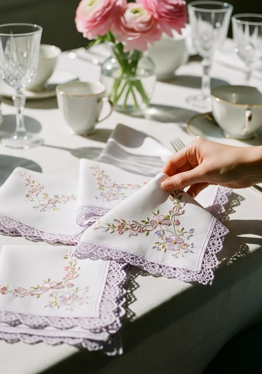 45. Embroidered Handkerchiefs