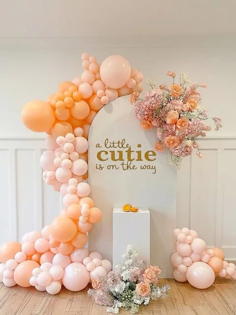 9. Balloons with Fresh Flowers