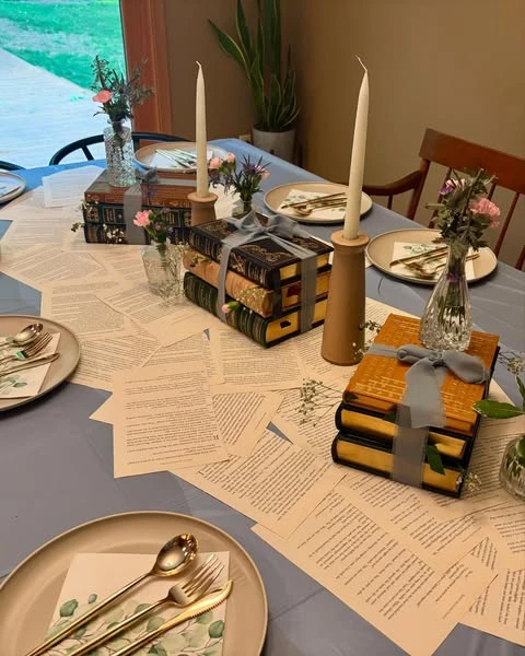 12. Book Page Table Runner