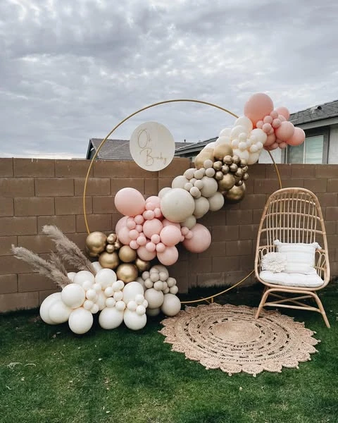 20. Boho Gold Hoop Backdrop