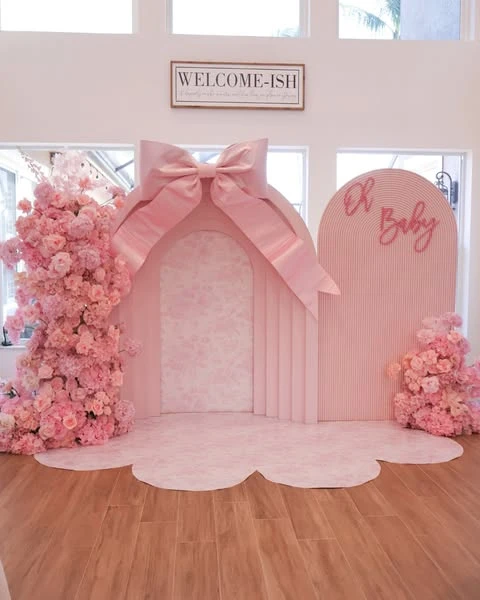 21. Over-The-Top Pink Bow Backdrop