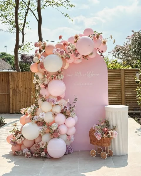 29. Outdoor Arch with Fresh Flowers
