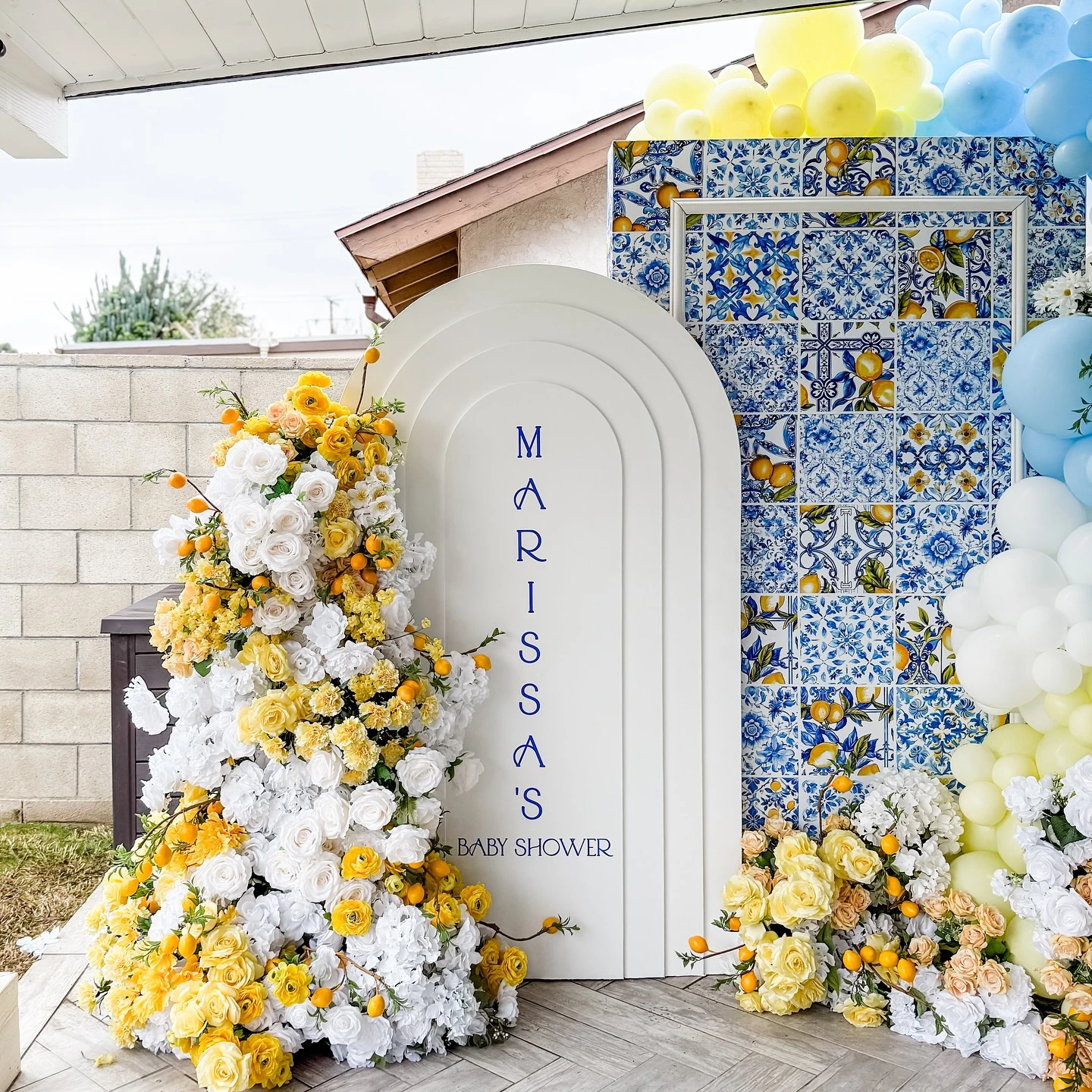 43. Amalfi Coast Inspired Backdrop