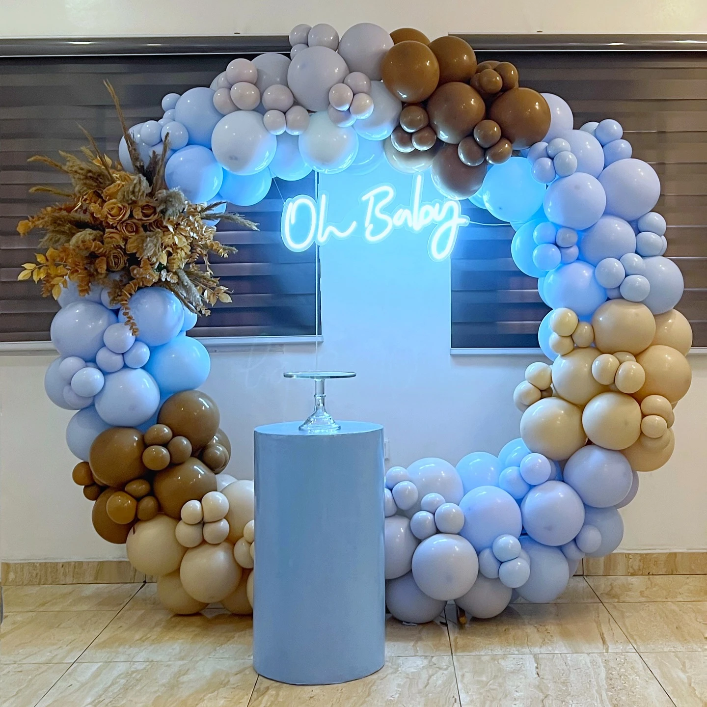 55. Neon Sign on Balloon Wreath