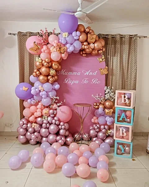 58. Butterfly Wall with Floor Balloons