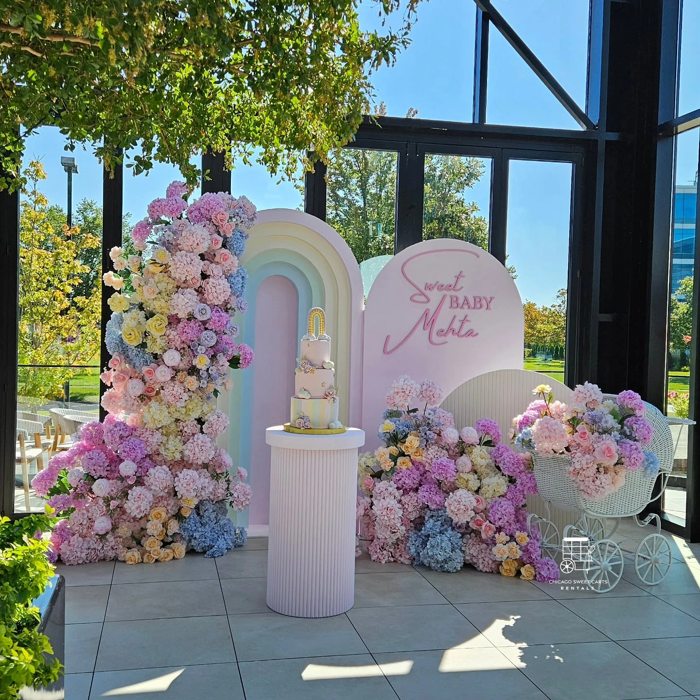 9. All-Floral Rainbow Wall