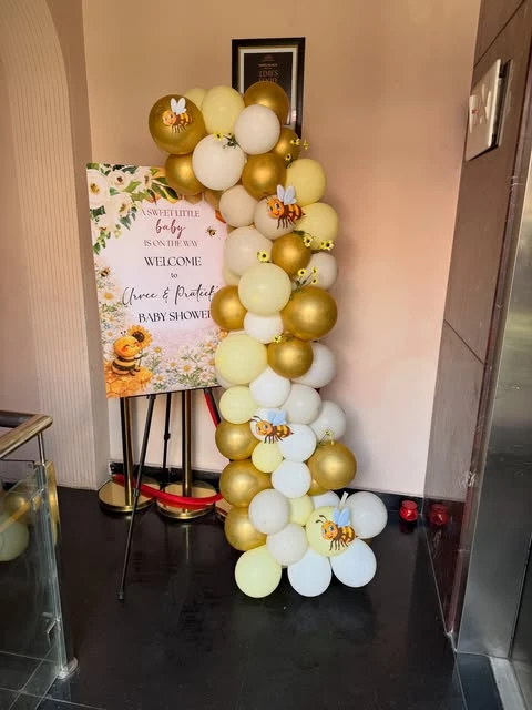 1. Entrance Sign and Balloons