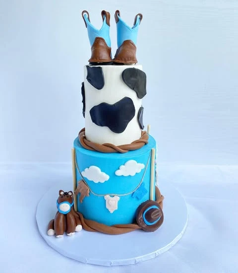 11. Classic Fondant Cowboy Cake