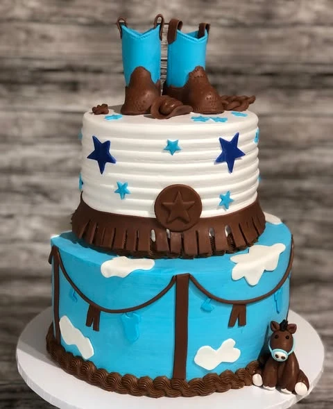 12. Buttercream Two-Tier Cake
