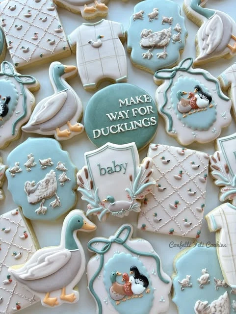 12. Detailed Duckling Sugar Cookies