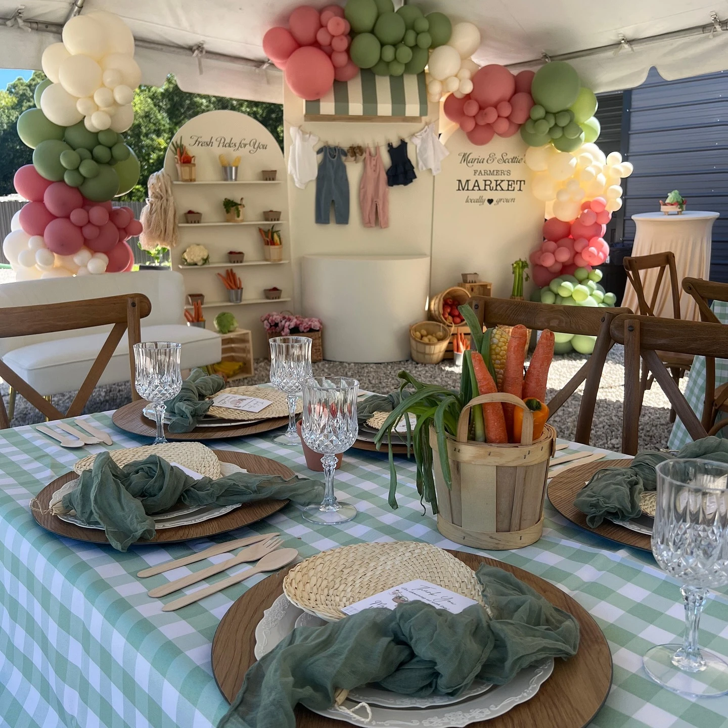 5. Vegetable Bucket Centerpiece
