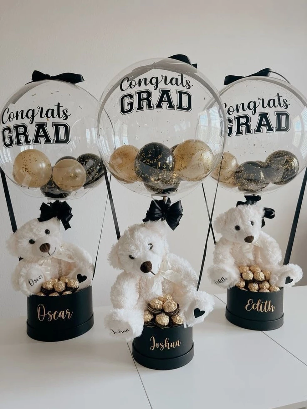 1. Personalized Balloon Bear Basket