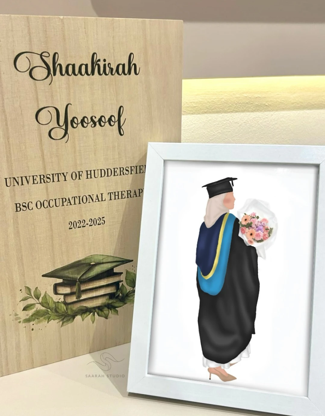 8. Custom Illustration and Plaque