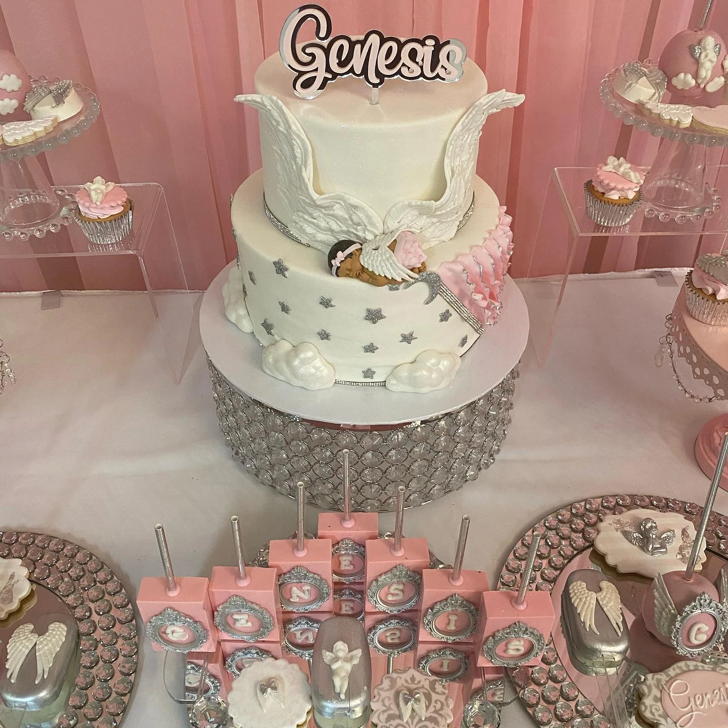 12. Detailed Fondant Angel Cake