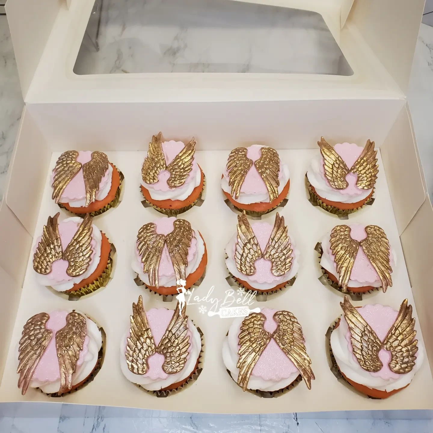 17. Gold Wing Cupcake Toppers