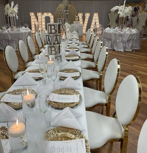 5. Gold Accents and Marquee Letters