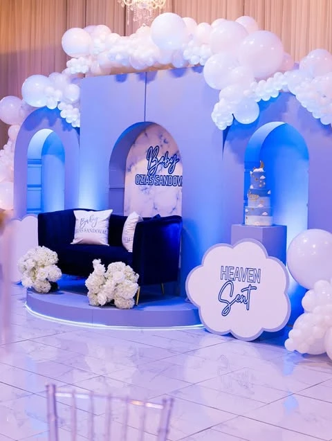 8. Blue Photo Booth Nook