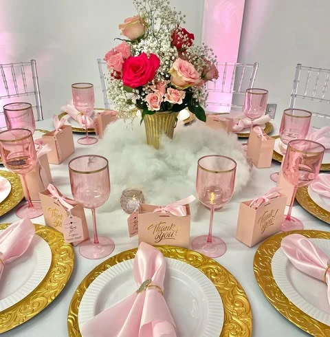 9. Pink Cloud Centerpiece