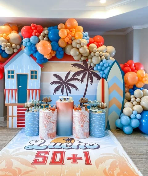 12. Build a Summer Surf Shack Photo Zone