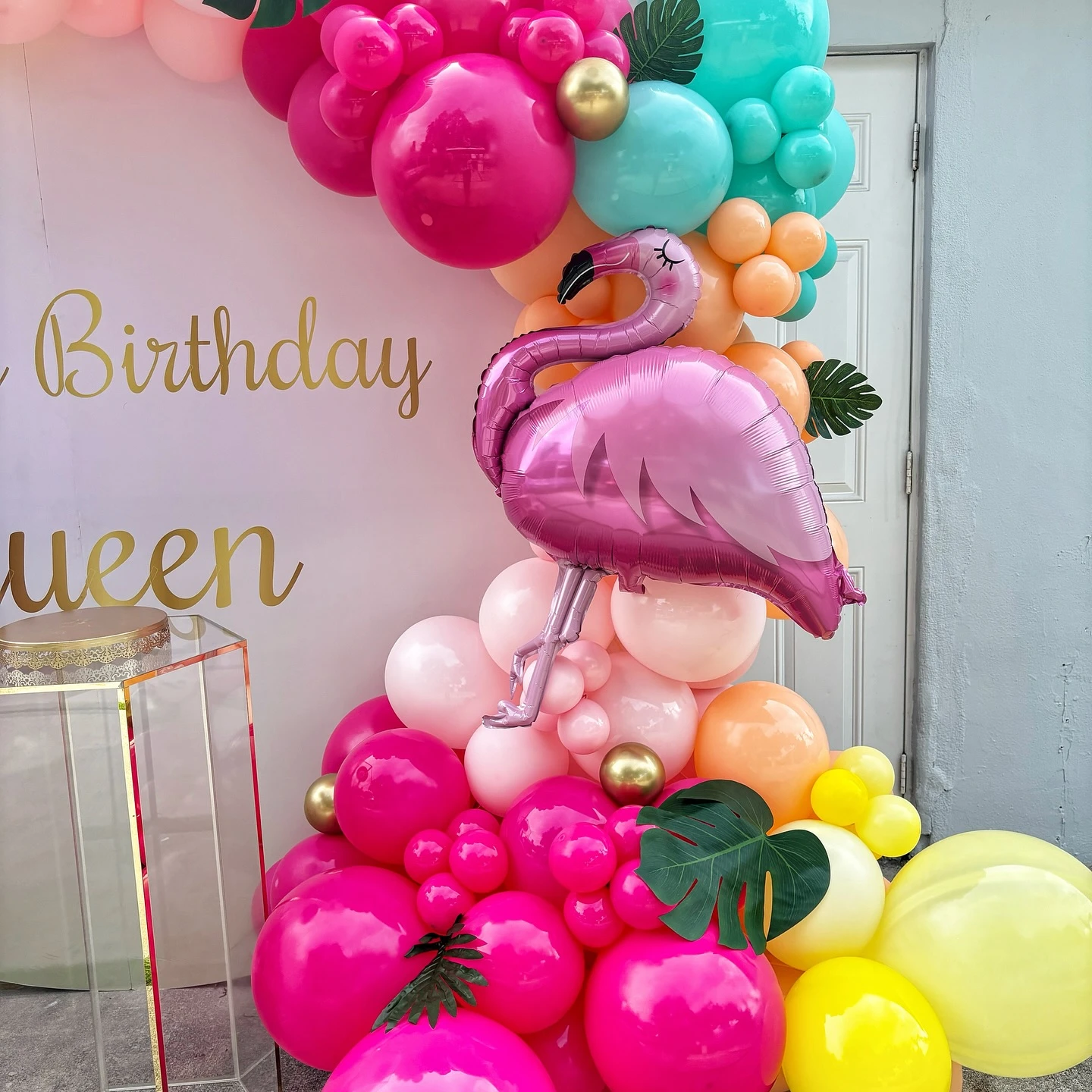 4. Create a Tropical Flamingo Photo Backdrop image 2