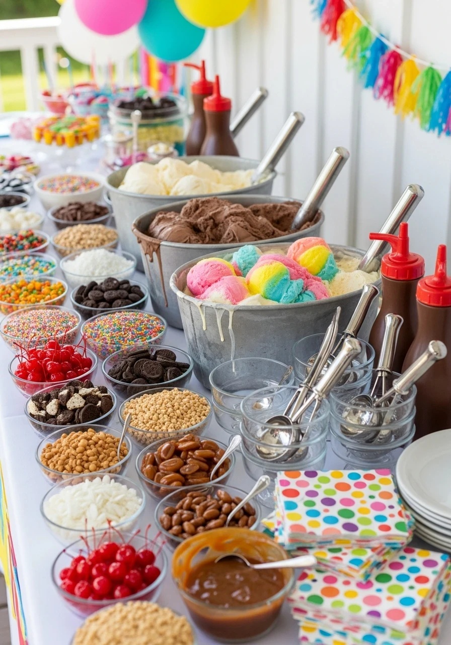 17. Set Up a Summer Ice Cream Sundae Bar