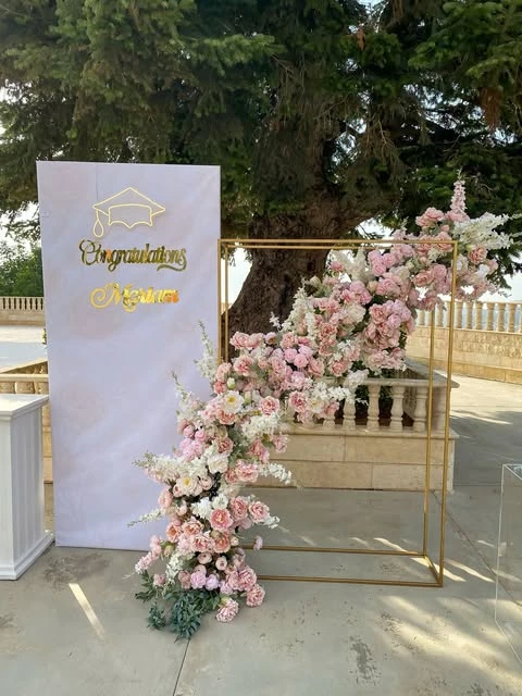 3. Create an Airy Asymmetrical Floral Backdrop