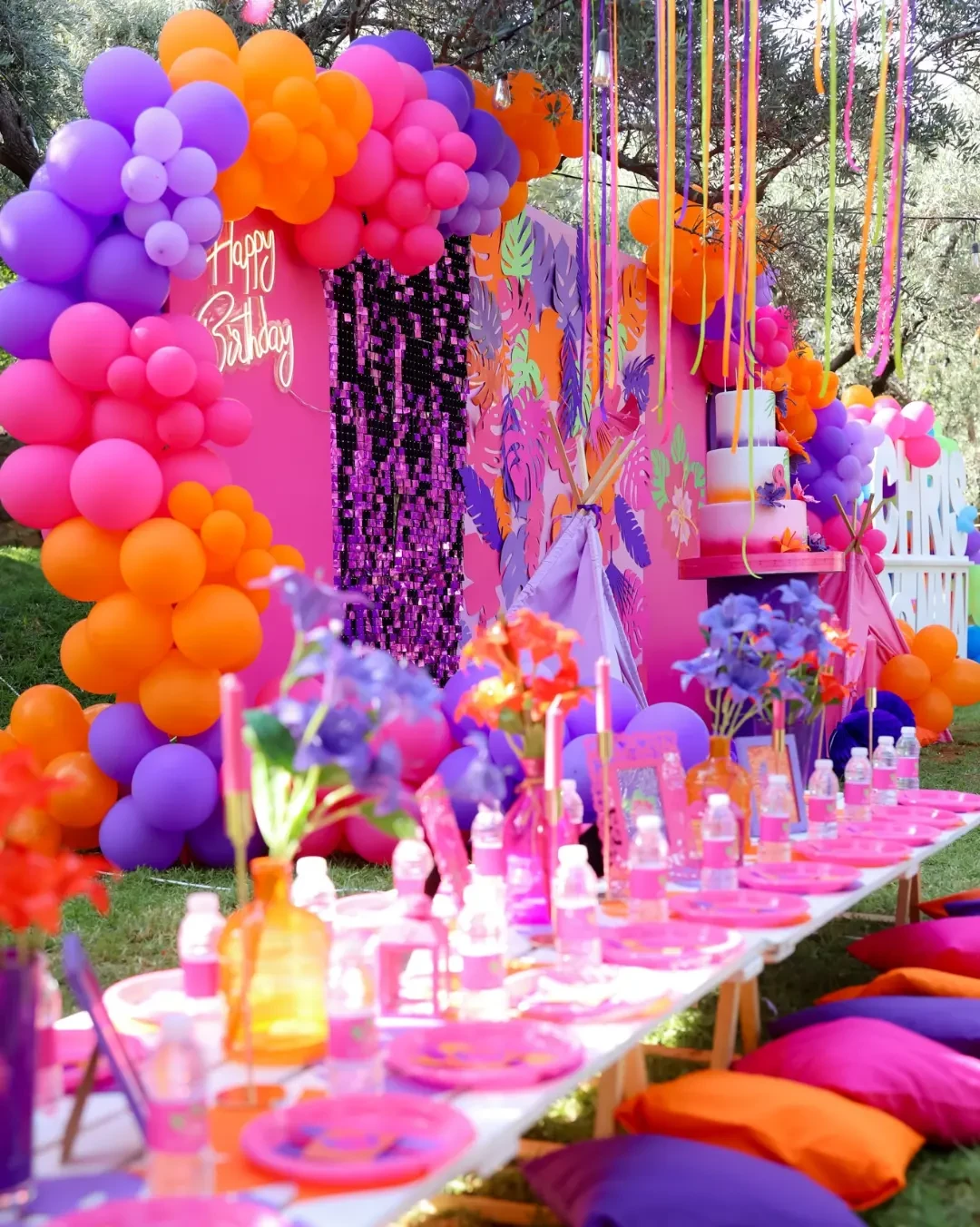 2. Define Outdoor Party Zones With Bright Colors image 1