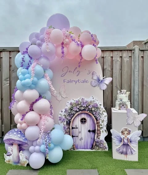 7. Combine Your Cake Table and Photo Backdrop