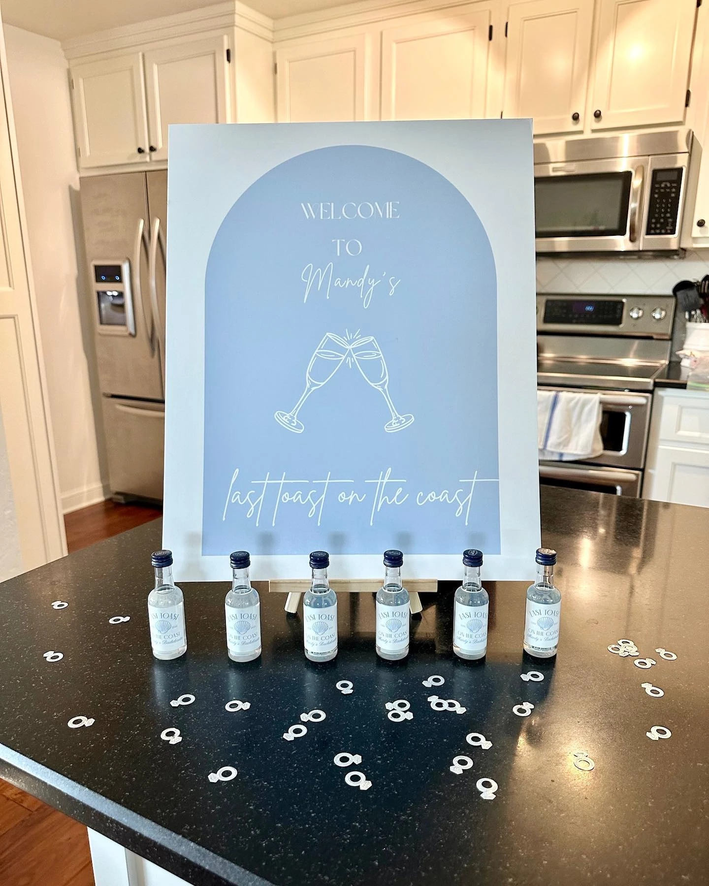 2. Mini Bottle Welcome Favors