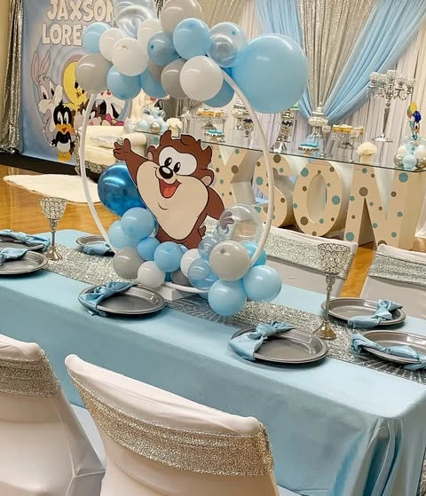 10. Large Hoop-Style Centerpieces