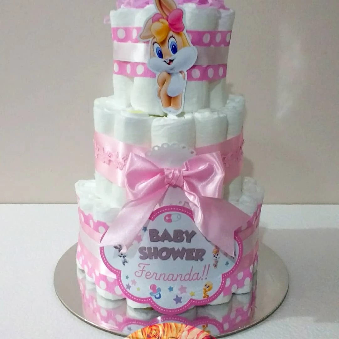 20. Simple Character Diaper Cake