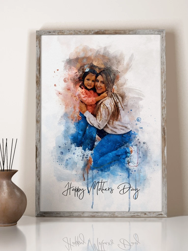 12. Custom Watercolor Photo Portrait