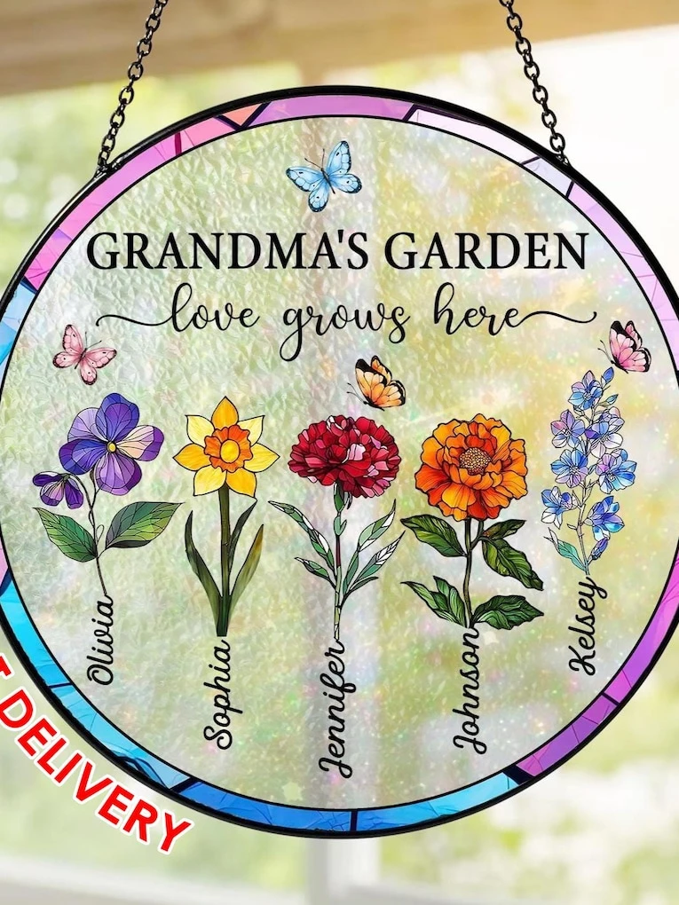 15. Personalized Garden Suncatcher
