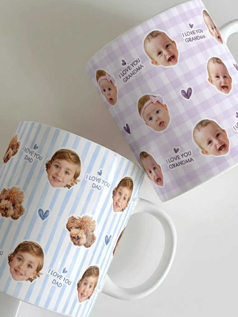 18. Custom Face Pattern Mug