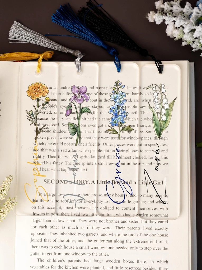 20. Personalized Acrylic Bookmarks