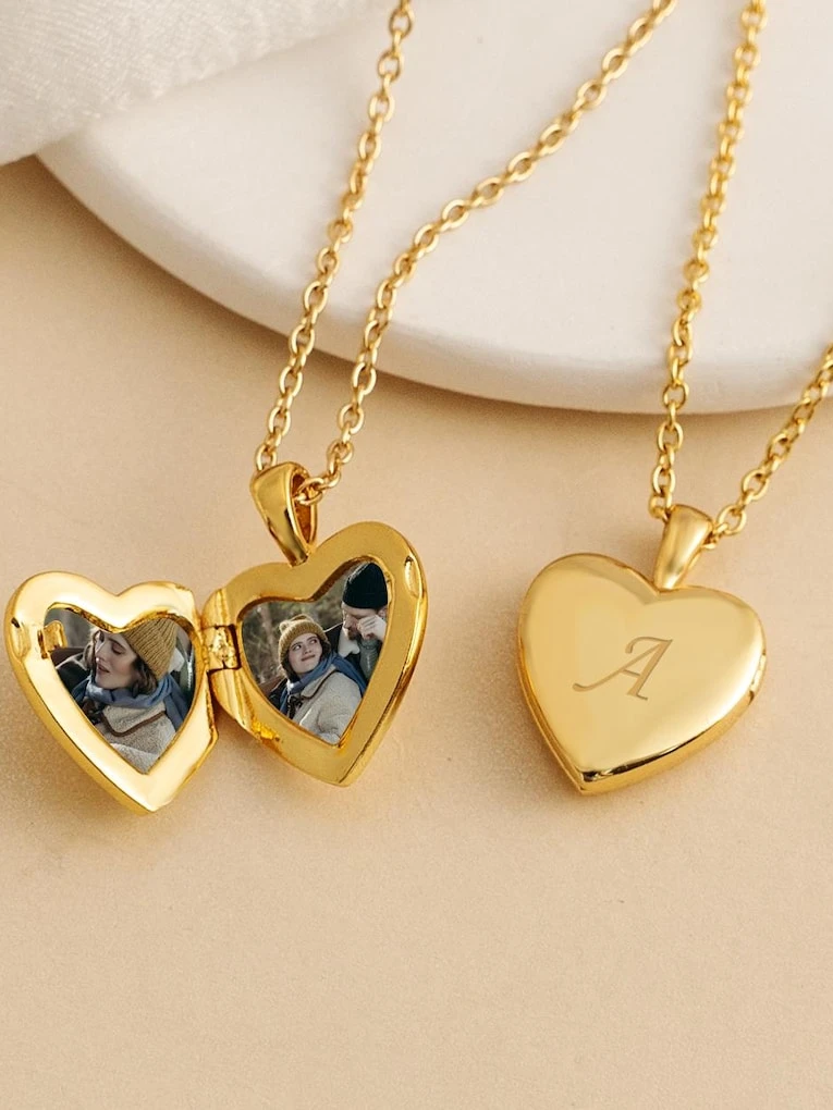 32. Engraved Heart Photo Locket