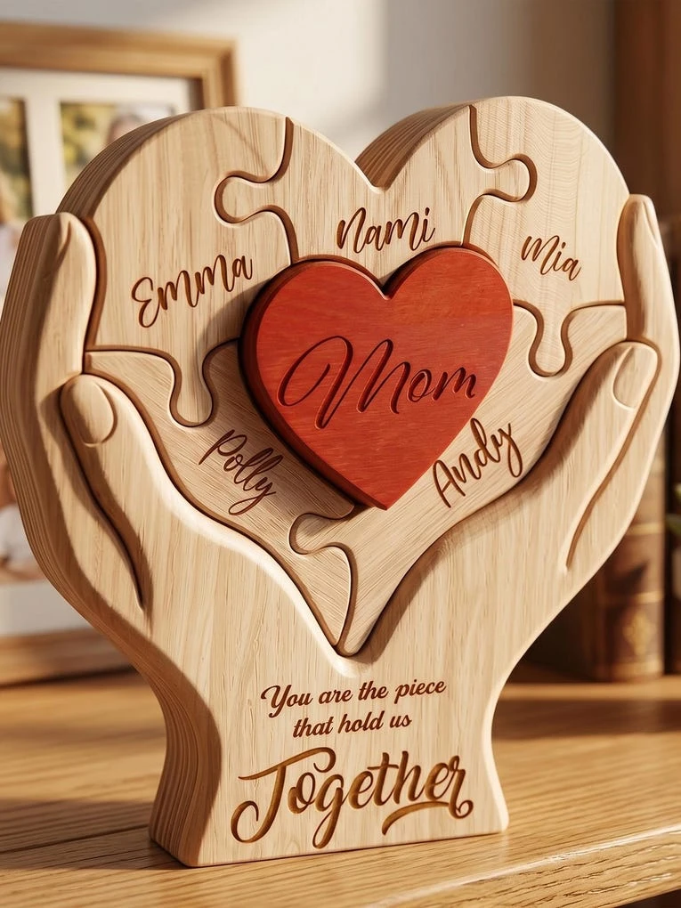 1. Personalized Family Puzzle Plaque