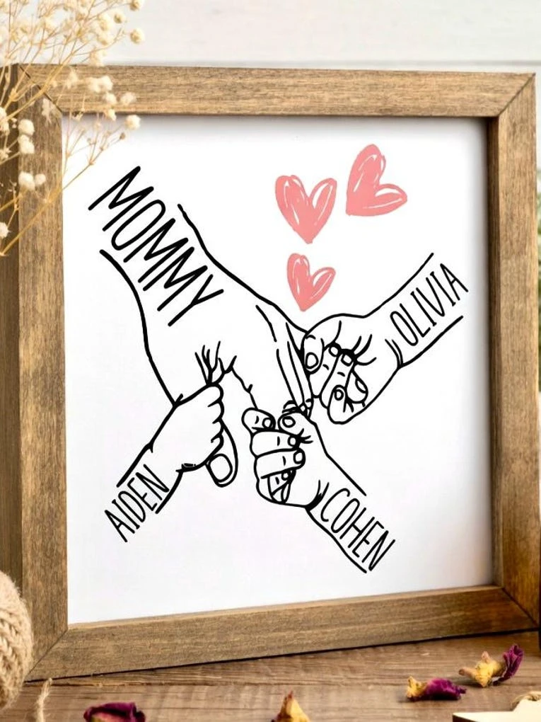 22. Custom Family Hand Print