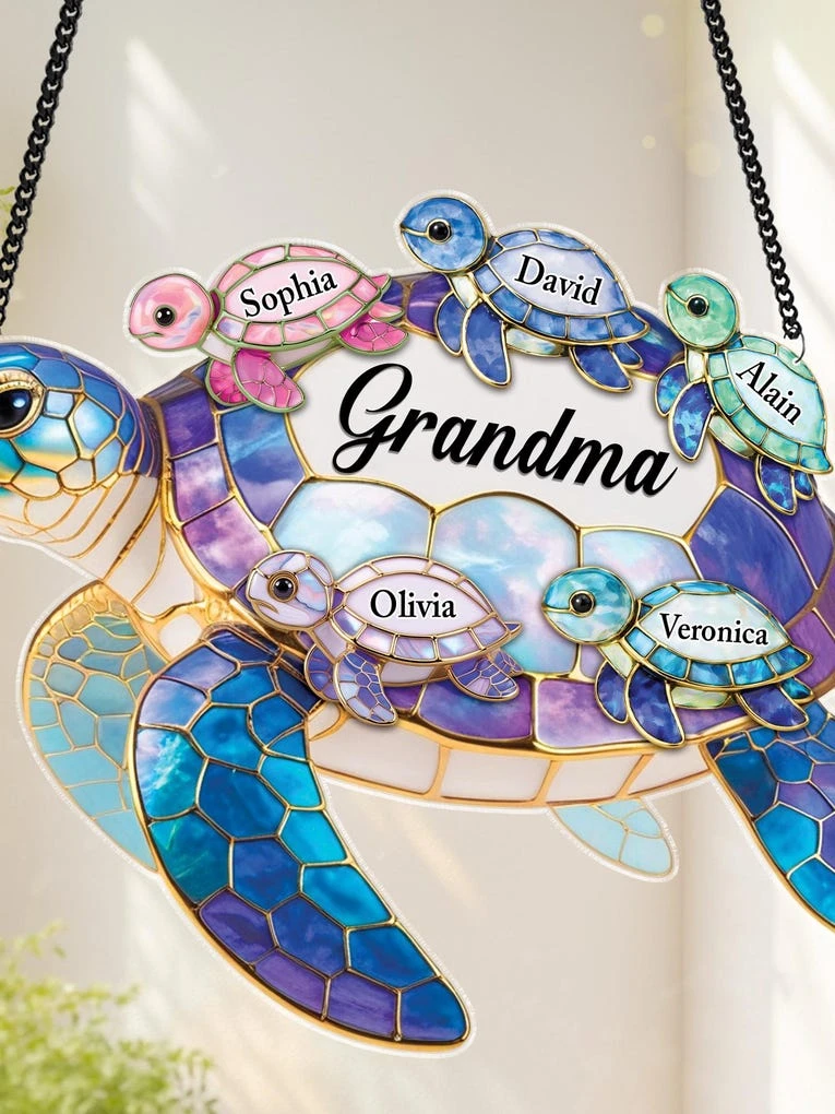 30. Personalized Turtle Suncatcher
