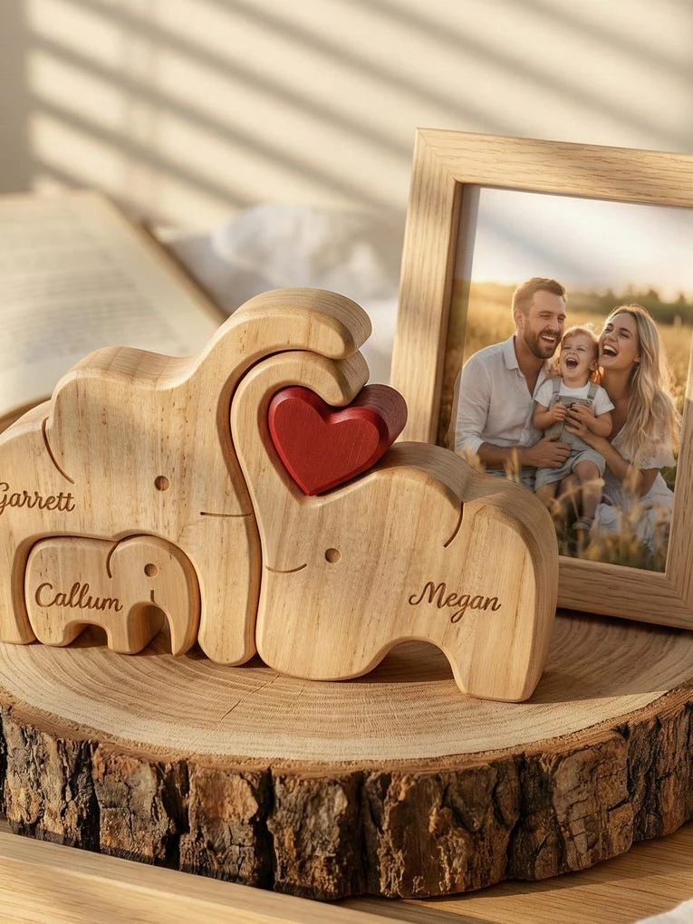 5. Custom Wood Family Puzzle