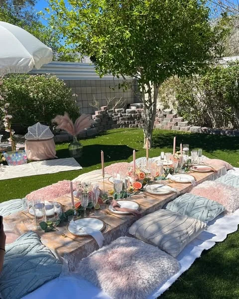 6. Backyard Picnic Setup