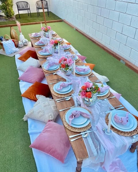 7. Low Table with Disco Balls